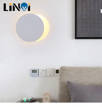 Led монтиран на стената лампа със сензорен превключвател, нощно шкафче за спалня, монтиран на стената лампа за вътрешно осветление на стълби, лампа от желязо и акрилни материали
