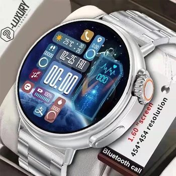 Нови NFC Смарт часовници Мъжки AMOLED 1,6-инчов 454*454 HD Екран, Мониторинг на Сърдечната Честота на Кислород в Кръвта Bluetooth Предизвикателство Женски Умен часовник