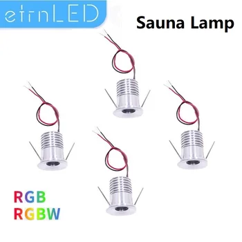 etrnLED Лампа за Сауна Мини Led Прожектор Водоустойчива IP65 RGB Външни Таван Петна Кухня с Тераса Шкаф За Баня Лампа 12V 3W