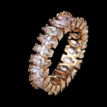 EMMAYA Очарователен пръстен с камък, син циркон, модни дамски бижута сватба, годежни пръстени, Bague Femme