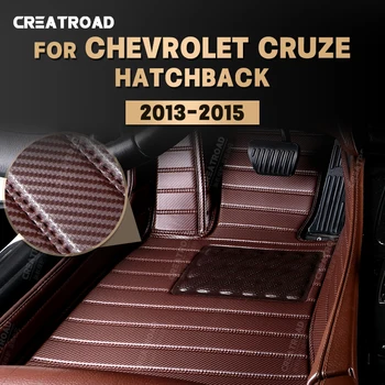 Обичай подложки, изработени от въглеродни влакна за Chevrolet Cruze Хечбек 2013 2014 2015 краката carpeted floor Авто аксесоари за интериора