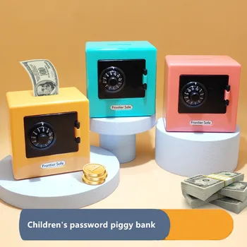 Cartoony банкомат Мини-депозитна банка за деца, играчки за ролеви игри, монети, кутия за банкноти, калъф за съхранение на пари, код коледен подарък