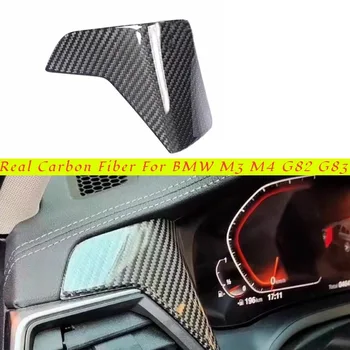Размерът на Таблото на Автомобила Страничен Капак отдушник Ac Покритие От Черен Настоящия Въглеродни Влакна, Подходящи За BMW M3 M4 G80 G82 G83 2021-2023 Левосторонний Волана