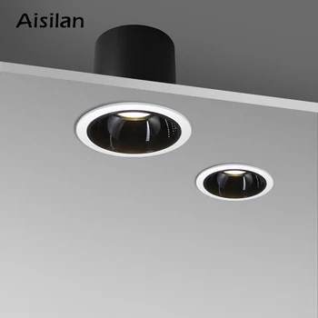 Aisilan Nordic LED Кръг-Вградени лампа С Вырезанным Дупка D75mm 7 W CRI97 Хирургична лампа, без трептене За вътрешно осветление
