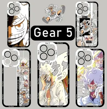 Japan Comics One Pieces Gear 5 Luffies Калъф За телефон Xiaomi Redmi Note 12C 11 10 Pro Plus 10В 9А 9В 9T 5G и 4G Прозрачен Капа