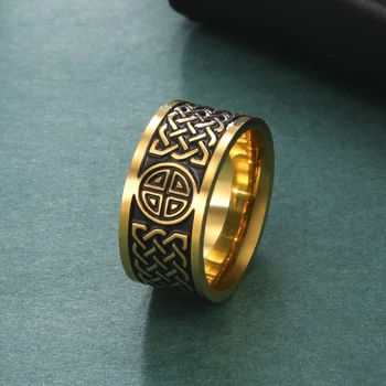My Shape пръстен от неръждаема стомана за мъже, жени, скандинавските викинги, кельтиберов, пръстен на пръста си с възел, реколтата, бижута, мъжки пръстен, подарък bague femme