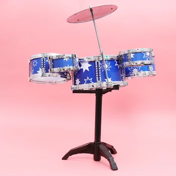 1 Комплект шок инсталация Барабанная инсталиране на Музикални инструменти забавни играчки за момчета и (в синьо)
