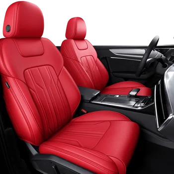 Автомобилни Аксесоари, Самостоятелно Монтиране, Седалките на 5 места, Пълен Комплект От Висококачествена естествена кожа, Специално Предназначени За Audi A4 A6 Q3 Q5