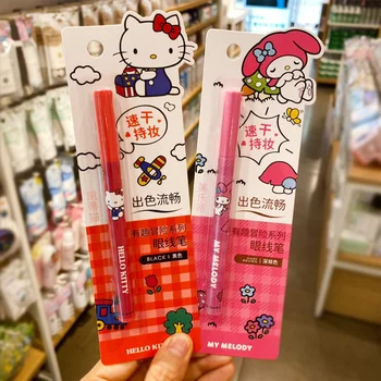 Очна линия Sanrio Hello Kitty My Melody Скъпа водоустойчив, не размазывающаяся, ультратонкая здрава дръжка за грим, инструменти за грим Kawaii, подаръци за момичета