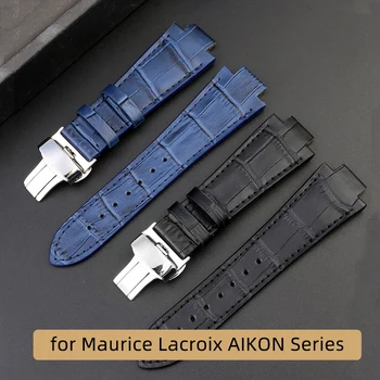 Каишка за часовник от естествена кожа, Maurice Lacroix серия AIKON AI6008 AI6038 AI6058, мъжки каишка за часовник, гривна от телешка кожа