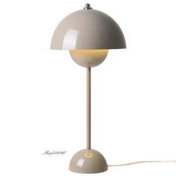 Скандинавска Дизайнерска Настолна Лампа Креативна Желязна Настолна Лампа за Дневна Нощна Лампа за Спални E27 Метални Лампи, Настолни Лампи, за да се Учат Лампа