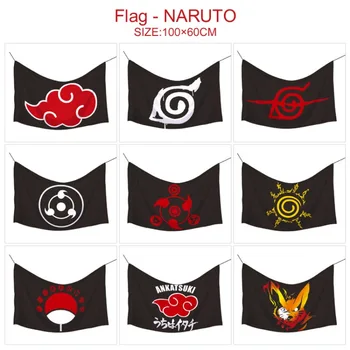 2023 Новият японски Наруто около банер, плат, боядисване, аниме, завеса, плакат, украса за Хелоуин, флаг, виси знаме
