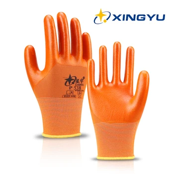Работни ръкавици с PVC покритие, устойчиви на абразия градински ръкавици, 3 чифта хипоалергенни защитни пере механични ръкавици, добро сцепление