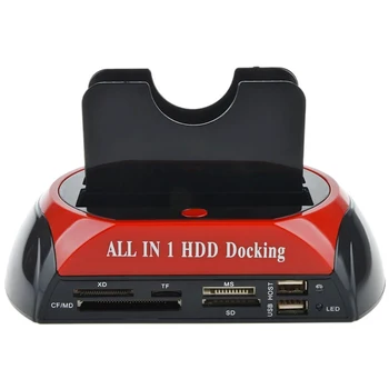 Докинг Станция за твърд диск USB2.0 IDE SATA Hub Външен Твърд Диск, Четец на карти за Домашно диск Дубликат Част Замяна за Mac OS UK Plug
