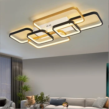 Модерен тавана лампа за дневна, креативни, интелигентни led лампи за украса на интериора на спалнята, индивидуалност, трапезария, полилей кабинет