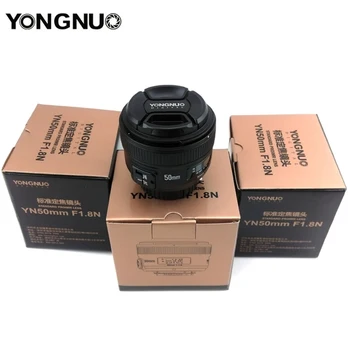 Обектива на камерата с Автофокус YONGNUO YN50mm F1.8 С Голяма Бленда За цифров огледално-рефлексен фотоапарат, Canon EOS EF 70D 5D3 600D Nikon F