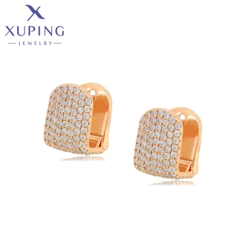Xuping Бижута Нов модел на Модни обеци-халки златен цвят, за жени, подарък за детски партита S00144902