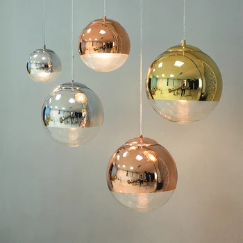 Съвременно изкуство, златен медальон, лампа, стъклена топка, висящи лампи, огледало лампа, спалня, бар, всекидневна, таван полилей, издатина