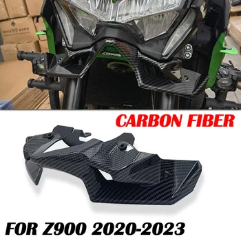 Мотоциклет от Въглеродни влакна Z 900 Гол Преден Спойлер Winglet Аеродинамичен Комплект Крило Предни Кур За Kawasaki Z900 2020 2021 2022