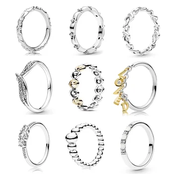 LR Сребро проба 925, естествен женски пръстен, сексапил, моден медальон с логото на Любовта, циркон, нерегулярная кабелна верига, изработване на подаръци за партита, банкети