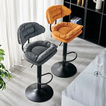Начало Бар столове скандинавски стол за трапезария Луксозни въртящи модерни бар столове Кухненски столове дълги столове за бар, мебели AB50BY
