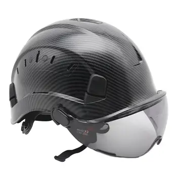 Предпазна каска с модел от въглеродни влакна с черна шапка, очила, качествено ABS, вентилирани под наем на мотоциклет шлем, вафен