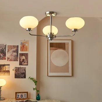 Съвременни френски полилеи Баухаус за спални, кабинет, хол, дизайнерски окачени осветителни тела, окачен лампа от скандинавския стъкло