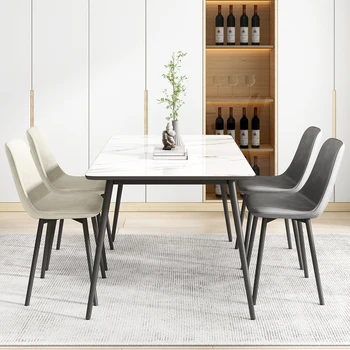 Модерен кът за стол с висока облегалка, луксозни черни крака, стол за дневна, Офис, кухненски стол, украса за кухня Relaxsillas De Comedor