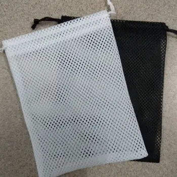 висококачествен текстилен калъф за бижута на съвсем малък 20 *25 см, мрежести подаръчни торбички, чанти, виси етикет с логото на поръчка за съхранение и опаковане на бижута