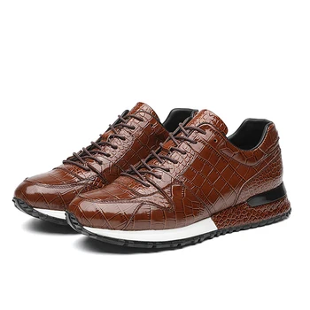 Мъжки Ежедневни обувки, Мъжки oxfords от естествена кожа, дантела, Градинска Мъжки обувки, Нескользящие Мъжки маратонки Zapatillas Hombre А21