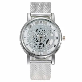 Марка Luxry, ръчен часовник с куха гравиране, мъжки часовници с виртуален скелет, мъжки кварцов часовник Saat, бизнес и моден часовник с кожена каишка, Curren