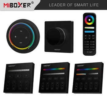 MiBOXER Черно 2.4 G Безжична RF Серия Дистанционно Управление Сензорен Превключвател Панел RGBW RGB CCT Яркостта на Регулатори