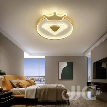 JJC Creative Crown, лампа за детска стая, прост, модерен, лампа за спалня, детска спалня, кабинет, за защита на очите, кръгла led лампа