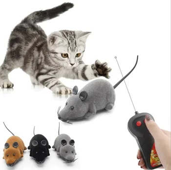 Електронни играчки Електронни домашни любимци, Играчки, Забавни домашни котки мишката играчка безжична радиоуправляемая сив плъх мишка с дистанционно управление, основана на интерактивна кукла