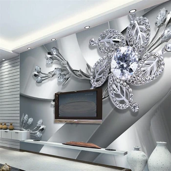 фотообои стръмна метална текстура бижута ТЕЛЕВИЗИЯ фон стена за гости 3D хол спалня стенопис тапети за стените, 3D папие-маше