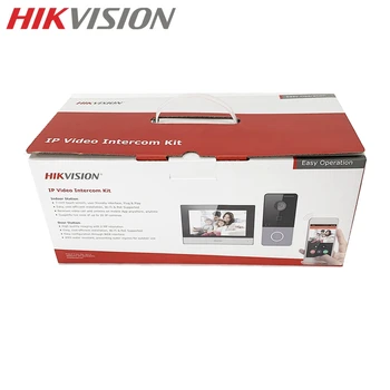 Комплект видеодомофонов HIKVISION DS-KIS603-P за настройка на вилата, 7-инчов цветен сензорен дисплей, безжична мрежа