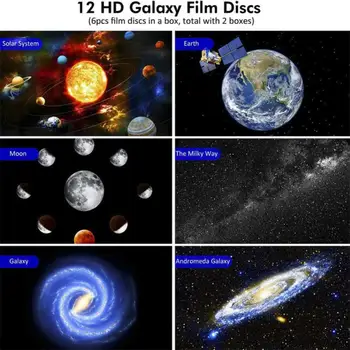 Пет комплекта лещи Galaxy Projection Light Проекция с висока резолюция 4k и аксесоари с висока степен на лента с въртящи фокусиране