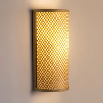 ZK50 Креативна Бамбук Лампа Нощна Лампа, с монтиран на стената Лампа Дневна Спалня Декорация на Пътеката, Осветление, Фон, с монтиран на стената Лампа E27