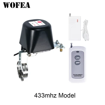 Производство на детектор на вода Wofea Автоматичен контролер на вентила 433 Mhz воден клапан безжично дистанционно управление манипулатор