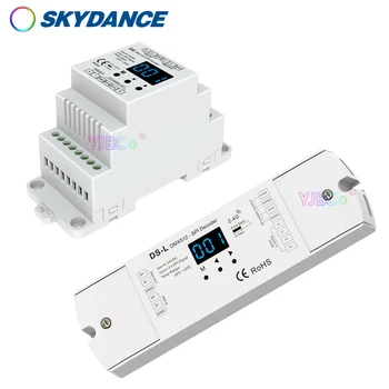 Skydance DS 5-24 В 12 В DMX512 в SPI DMX Декодер преобразувател на сигнал RGB RGBW IC WS2812 WS2815 контролер led лента 2,4 G RF дистанционно управление