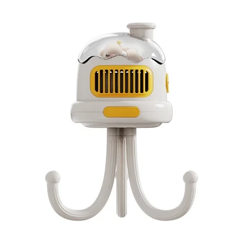 Преносим вентилатор за колички USB акумулаторна безшумен детски ръчно фен без остриета на открито