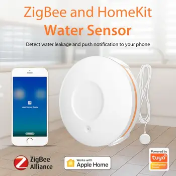 2023 Zigbee Умен дом, сензор, изтичане на вода, безжичен детектор за наводнение, сигнал за откриване на течове на вода, алармата за преливане на нивото на водата