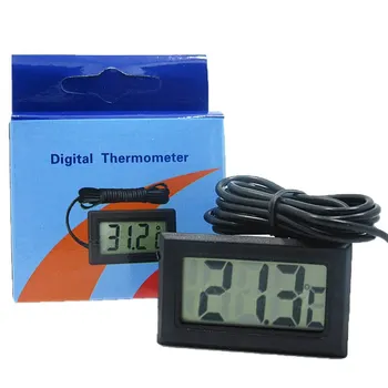 LCD дигитален термометър без батерии с фризер Мини-термометър за стая и на улицата, електронен термометър с датчик