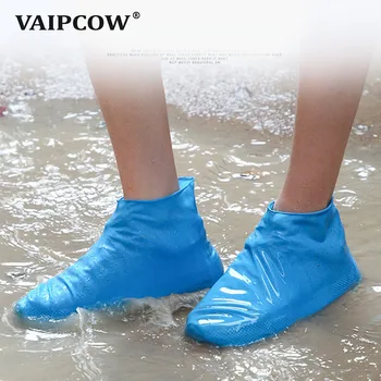 За многократна употреба латекс, водоустойчиви калъфи за дъждовна обувки, устойчиви на хлъзгане дебели гумени галоши за земните обувки, мини защитни капаци за обувки