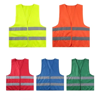 Жълта жилетка повишена видимост, светоотражающая защитно работно облекло за нощно тичане, каране на колело, за мъже, нощно предупреждение, работно облекло флуоресцентни цветове