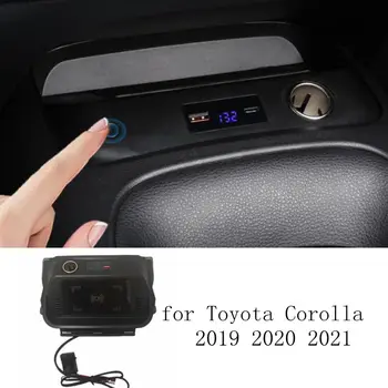 Автомобилното безжично зарядно устройство QI за Toyota Corolla 2022 2020 2021 2019 Аксесоари Промяна на интериора 15 Вата Бързо зарядно устройство ще захранване на табела за телефон