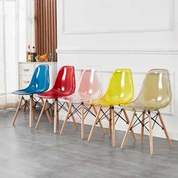Стол с Модерен минималистичен стол знаменитост Офис за почивка Скандинавски прозрачен Домашен маса за хранене, стол, стол за преговори