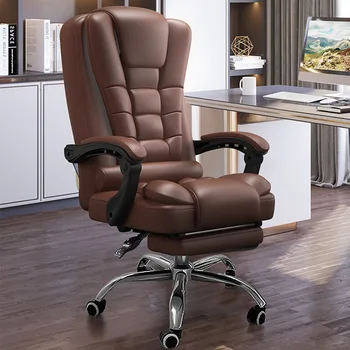 Удобен офис стол с възглавница, масажен акцент, мобилно завъртащо се стол, офис стол, ергономична шезлонги, Римска мебели