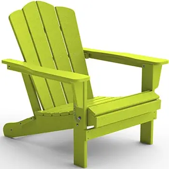 Сгъваем стол Adirondack, Foldout за почивка | Подлакътник | с Ергономичен всички сезони стол Adirondack от полиетилен с висока плътност, тъмно син