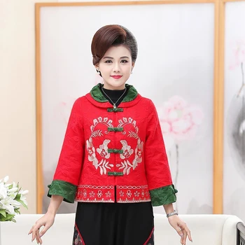 Традиционната китайска облекла за жени, топ чонсам, яка-часова, дамски потници и блузи и облекло от източен Порцелан